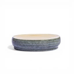 Ceramic Soap Dispenser - Beige & Blue - view 3