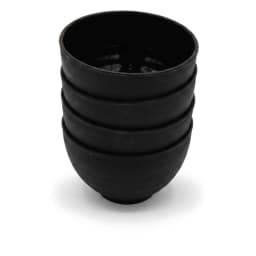 Set of 4 Black Plastic Plates - view 4