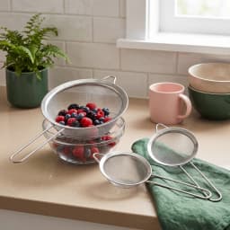 Stainless Steel Fine Mesh Strainer Set - 3 Small Pieces - view 1