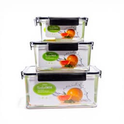 Clear Plastic Food Storage Containers Set - 3 Sizes - view 1