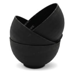 Plastic Plate Set - 3 Pieces, Black - view 5