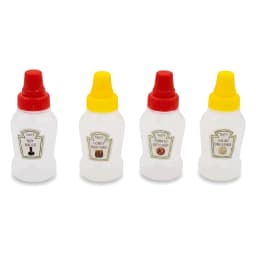Mini Plastic Sauce Dispenser Set - 4 Pcs - view 2