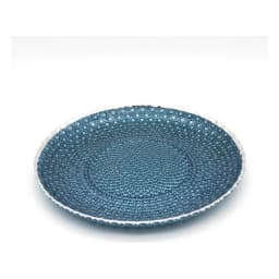 Glass Plate - Teal Textured Design - view 2