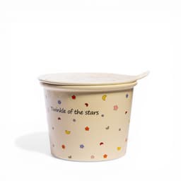 Ceramic Mug with Lid - Cream, Colorful Stars & Moons Design - view 1