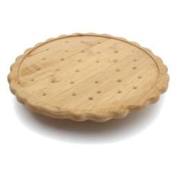 Bamboo Biscuit Coaster - Round Light Brown - view 3