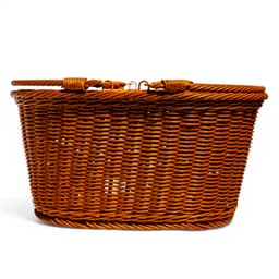 Wicker Picnic Basket with Lid - Brown - view 1