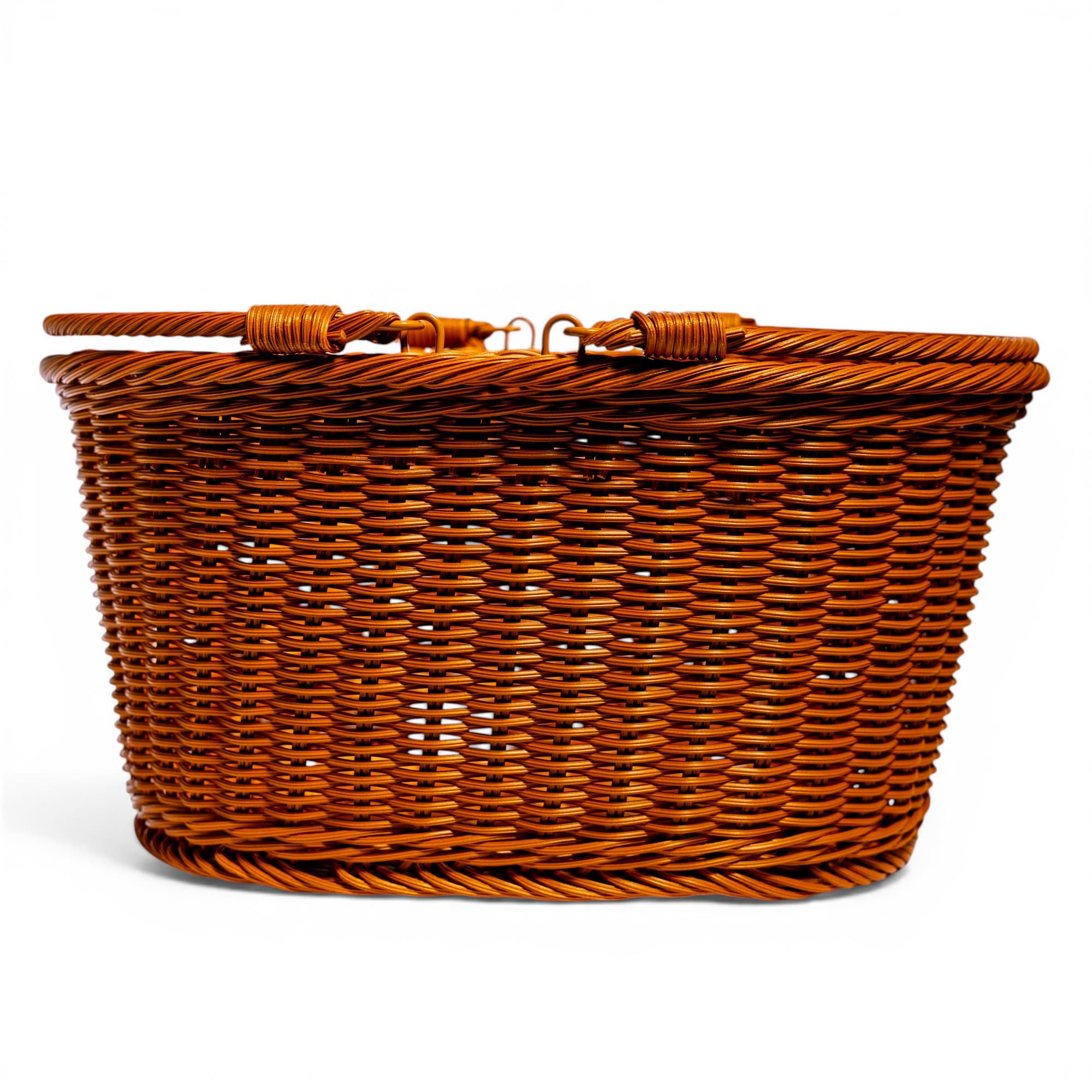 Wicker Picnic Basket with Lid - Brown