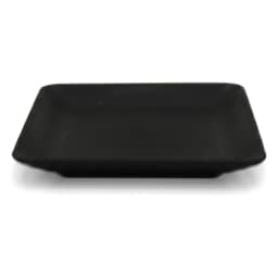 Set of 4 Black Square Plastic Plates - view 3