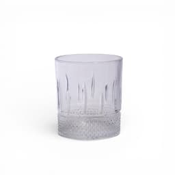 Glass Cup - Clear Textured Design - view 1