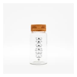 Glass Water Bottle with Wood Lid - Hydration Tracker - view 3