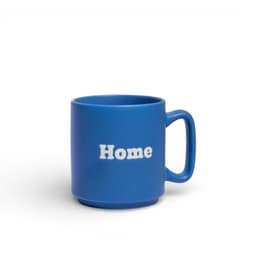 Blue Ceramic Mug - "Home" Design - view 1