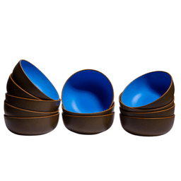 Ceramic Bowl - Brown & Blue - view 2