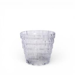 Clear Textured Glass Cup - view 1