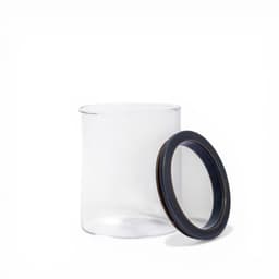 Glass Storage Jar with Dark Lid - view 1