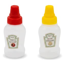 Mini Plastic Squeeze Sauce Bottles - Ketchup & Dressing Set of 2 - view 2
