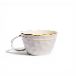 Ceramic Mug with Gold Bow Design - Cream - view 3
