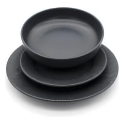 Black porcelain Dinnerware Set - 18  Pieces - view 5