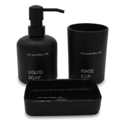 Black Glass Bathroom Set 3 Pieces - view 2