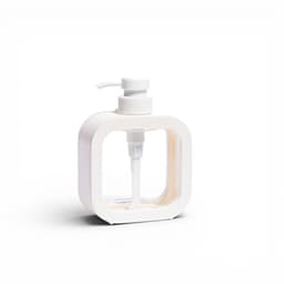 White Plastic Soap & Lotion Dispenser Bottle - view 1