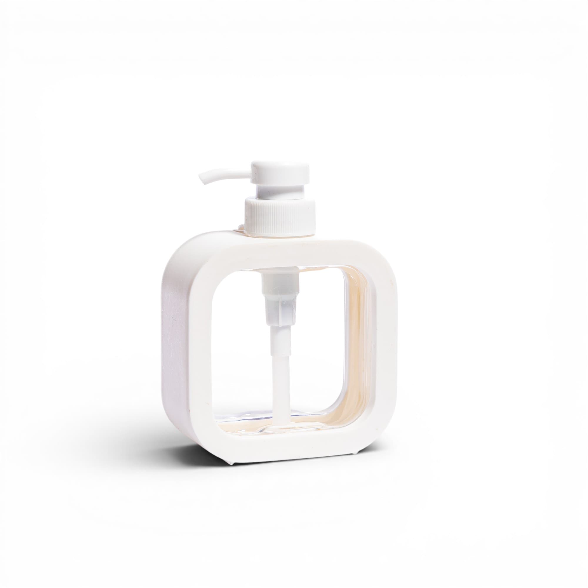 White Plastic Soap & Lotion Dispenser Bottle