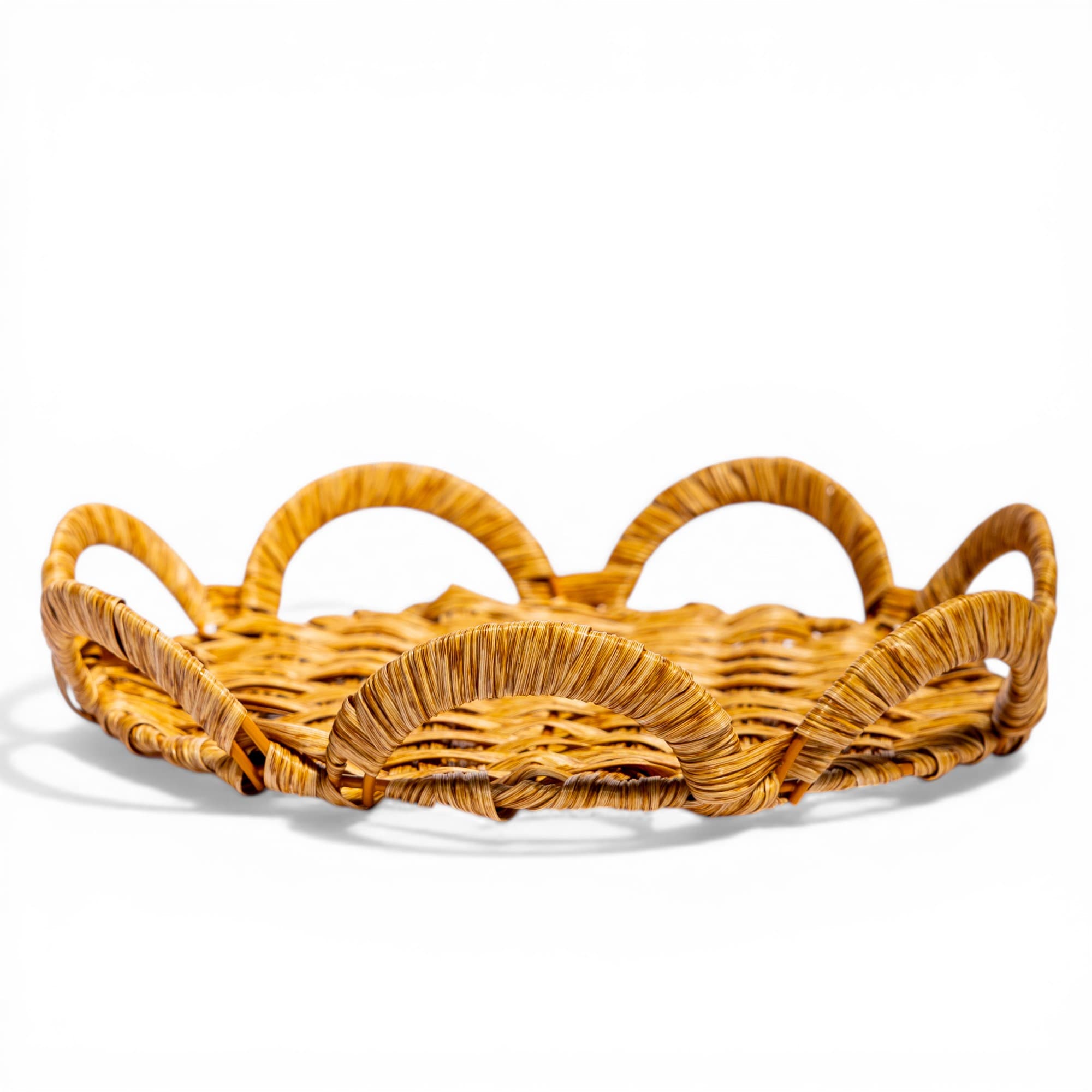Wicker Serving Tray - Natural Brown
