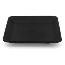 Set of 4 Black Square Plastic Plates - view 2