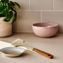 Silicone Basting Brush with Wood Handle - Beige - view 1