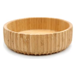 Bamboo Serving Bowl - Fluted Design - view 3