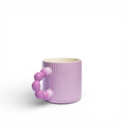 Purple Ceramic Mug with Bubble Handle - view 2
