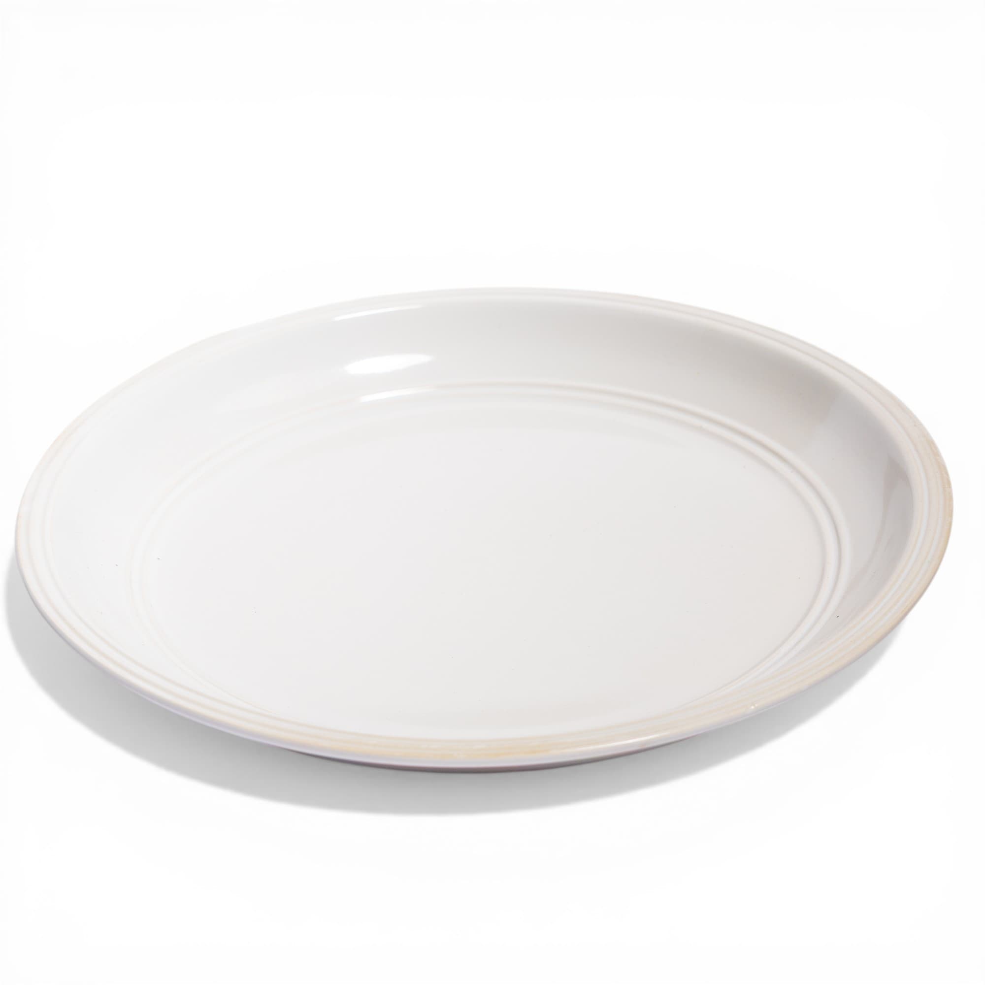 Oval Ceramic Serving Platter - White