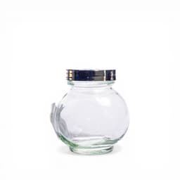 Glass Jars with Lids - 80ml Square Storage Set of 4 - view 2