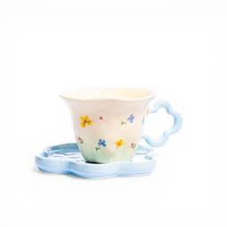 Floral Ceramic Cup & Saucer Set - view 2