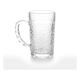 Set of 6 Clear Textured Glass Mugs - view 3