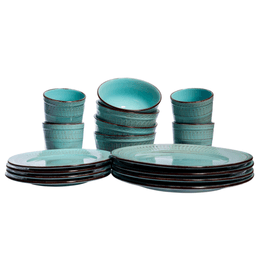 Turquoise Ceramic Mug - Distressed Finish - view 3