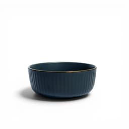 Ceramic Dinnerware Set - Dark Grey Gold Rim 12 Pcs - view 3