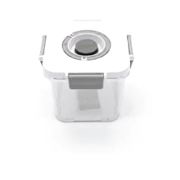 Acrylic Food Storage Container - Clear, White Lid, Airtight - view 2