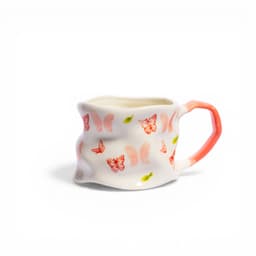 Ceramic Mug with Yellow Butterflies & Flowers - view 3