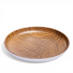 Ceramic Plate with Wood Effect Interior - view 2