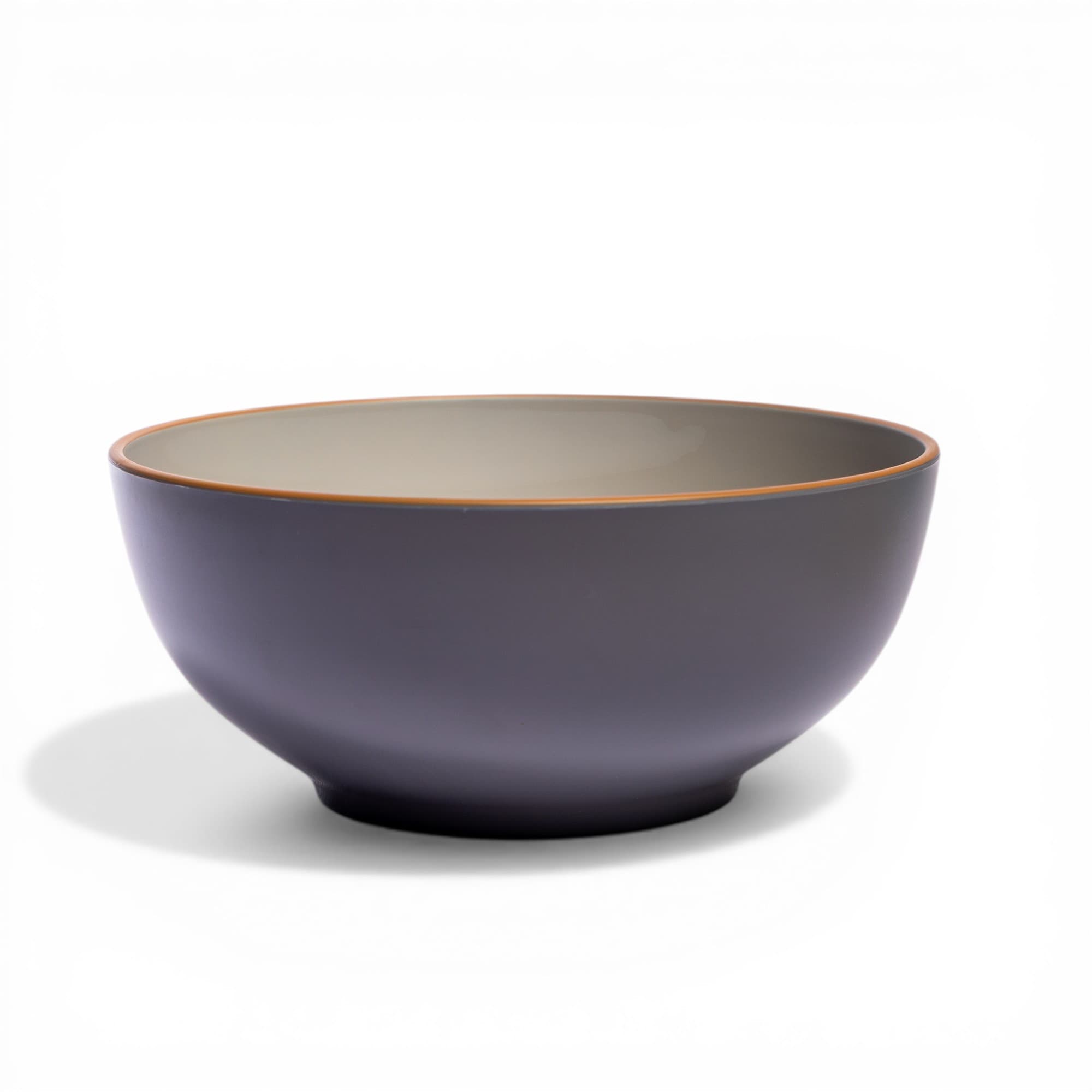 Ceramic Serving Bowl - Dark Grey & Beige
