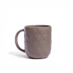 Yellow Ceramic Mug with Embossed Hearts - view 2