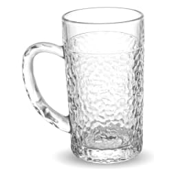 Set of 6 Clear Textured Glass Mugs - view 2