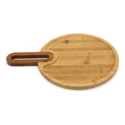 Bamboo Wood Round Board with Handle - view 2