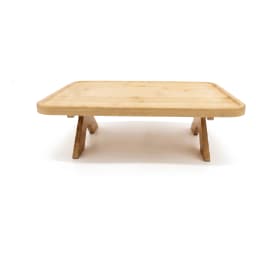 Wood Bed Tray Table with Foldable Legs - Light Brown - view 2