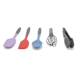 Silicone Kitchen Utensil Set - 5 Pcs Spatulas, Spoons & Tongs - view 2