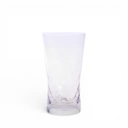Glass Tumbler - Clear Textured Design - view 1