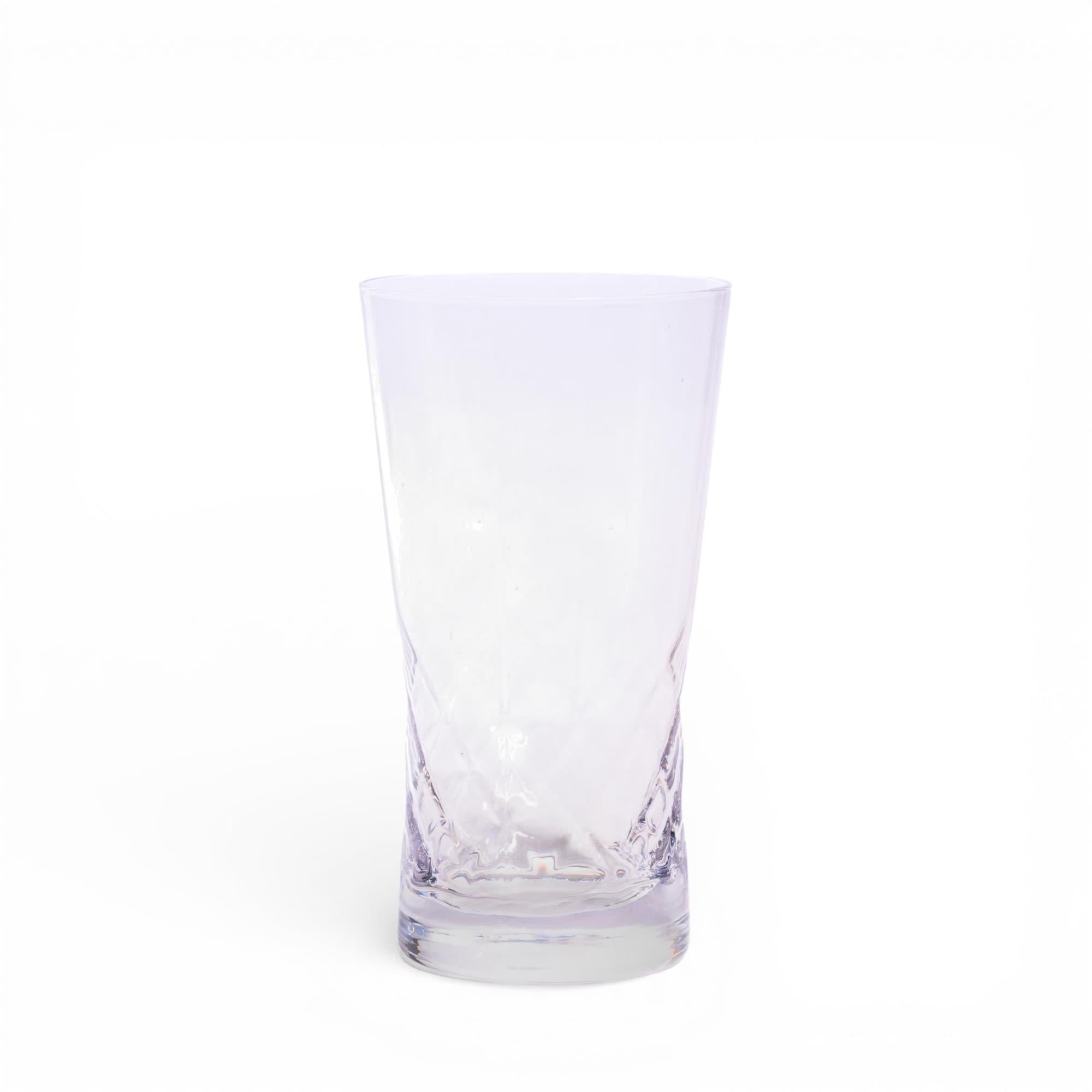 Glass Tumbler - Clear Textured Design