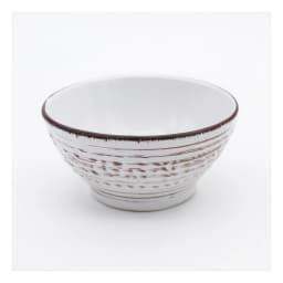 Dinnerware Set porcelain - 24Pcs Rustic White & Brown - view 2