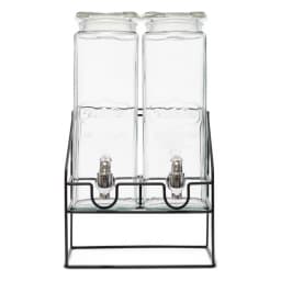 Glass Beverage Dispenser Set with Stand - 2 Pieces - view 2
