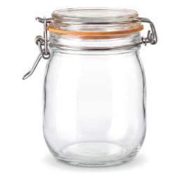 Glass Storage Jar with Swing Top Lid - Clear - view 3