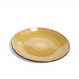 Ceramic Bowl - Olive Green with Brown Rim - view 3